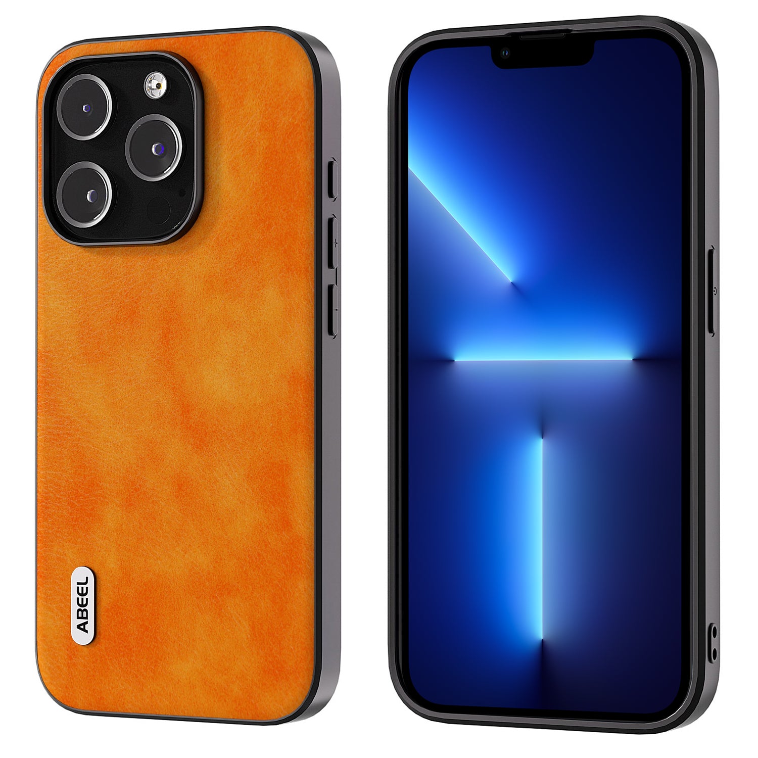 ABEEL til iPhone 13 Pro Max 6,7 tommer faldsikkert telefoncover Litchi Texture PU-læderbelagt TPU-cover ABEEL til iPhone 13 Pro Max 6,7 tommer faldsikkert telefoncover Litchi Texture PU-læderbelagt TPU-cover